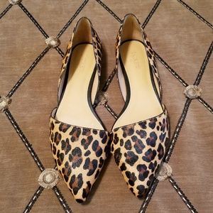 Leopard Print J. Crew Flats Size 10, Never Worn.